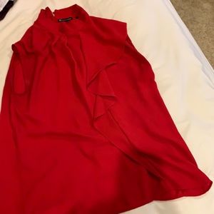 Sleeveless red nice top!